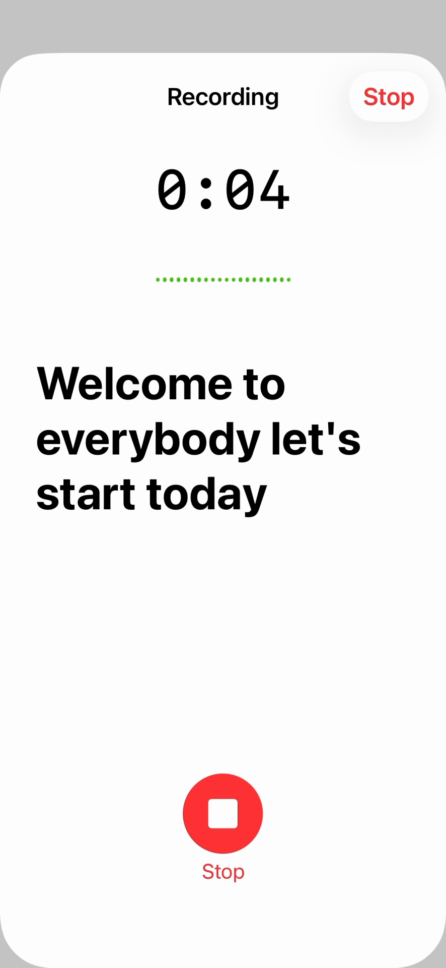 Recording in Progress